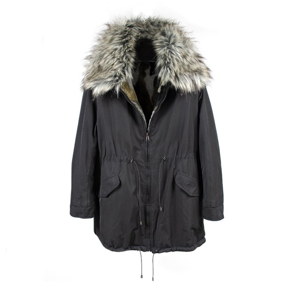 ADRIENNE LANDAU Reversible Faux Fur Coat (1X) - Picture 3 of 9